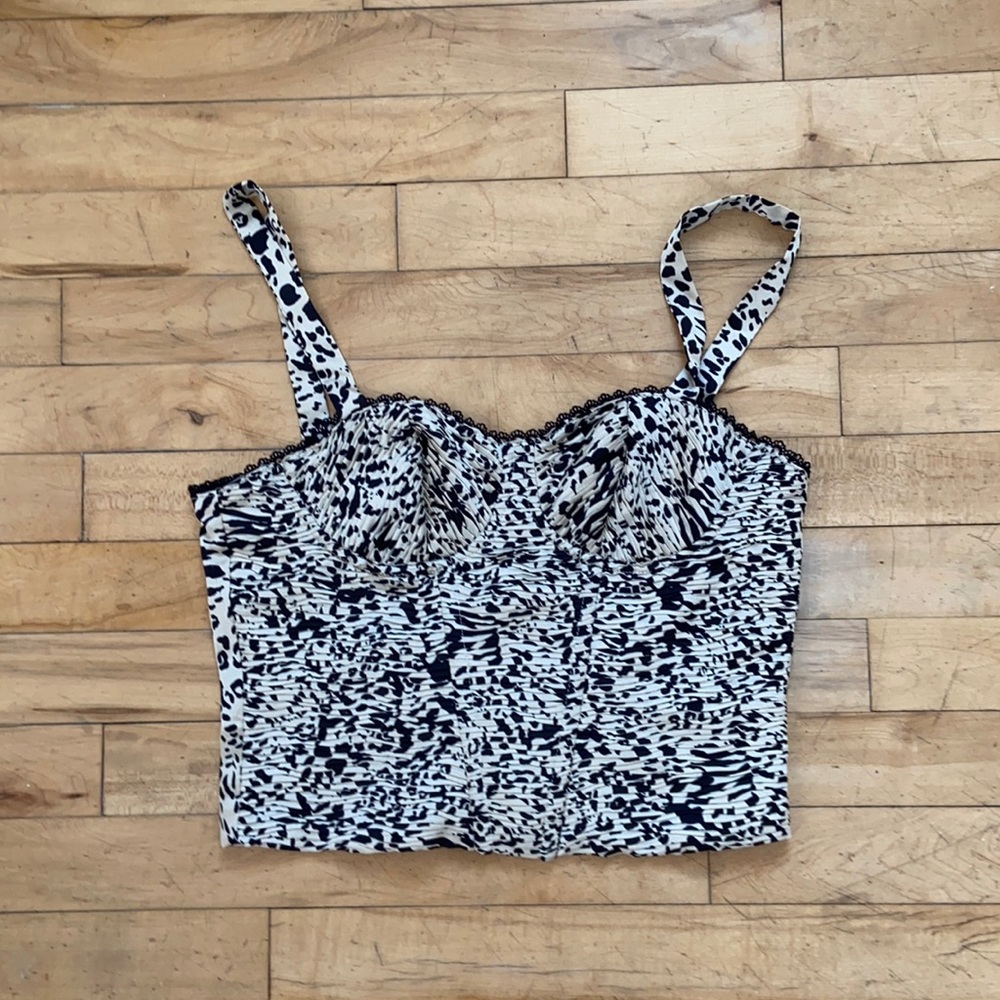 Nasty Gal Cheetah Bust Crop Top